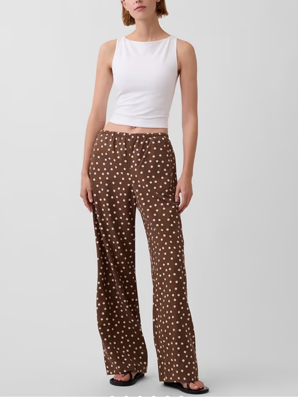 Gap Linen-Blend Easy Wide-Leg Pants